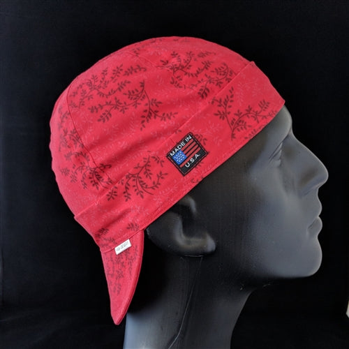 Red Calico Welding Hat